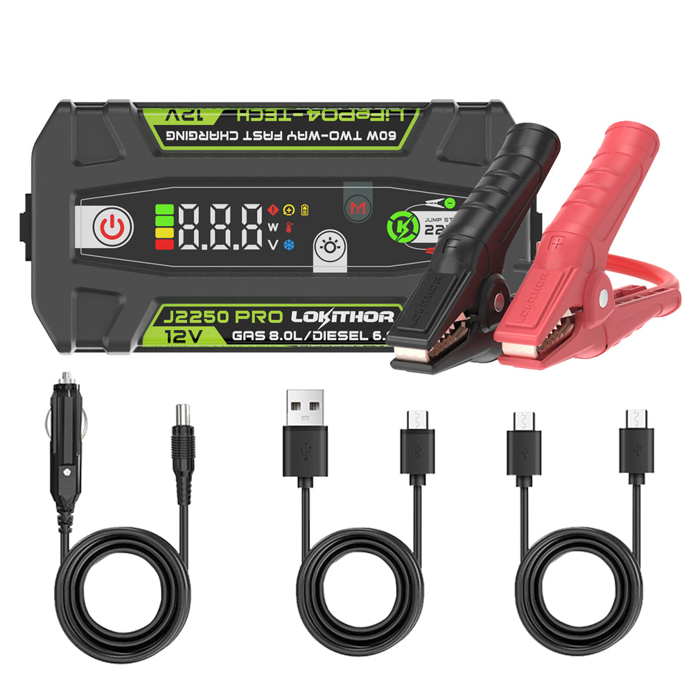 Lokithor J2250PRO - 12V, 2250A LiFePO4 Jump Starter with ConnectMax Technology