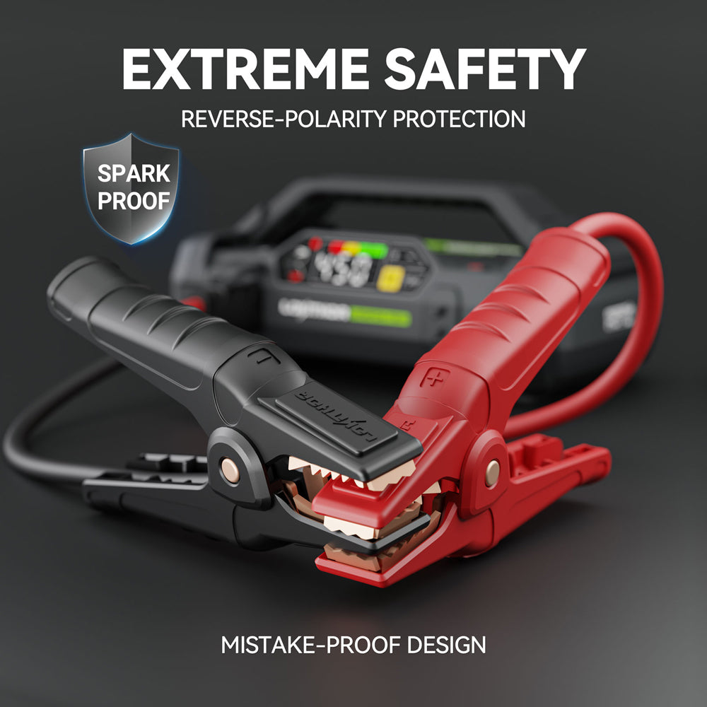 Lokithor JA3000PRO - 12V, 3000A, 46.08Wh, LiFePO4 Jump Starter With 150PSI Air Inflator and ConnectMax Technology