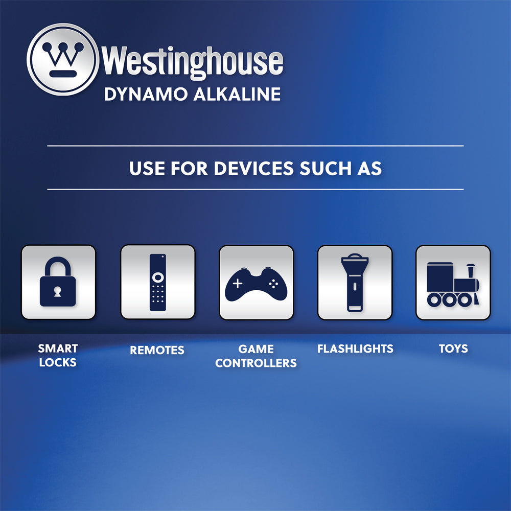LR06-HP12 - Westinghouse AA Dynamo Alkaline Batteries - Hang Pack of 12