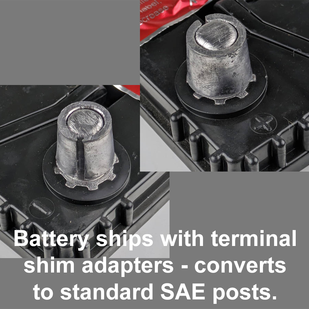NEP-NS60(S) - NEPO NS60(S) Conventional 12V Japanese Tractor Battery, SAE Post, Dry Charged, 45 AH, 341 CCA, 46B24R(S)