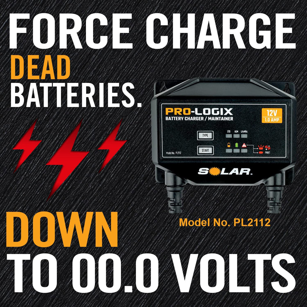 Solar PL2112 1.0 Amp 12V Intelligent Battery Charger / Maintainer
