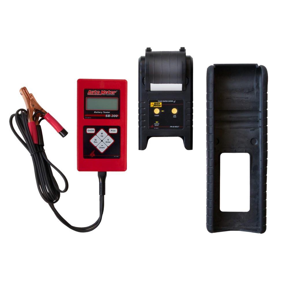 AutoMeter SB-300PR Technician Grade Intelligent Hand-Held 6V/12V Battery Tester with PR-20 Printer