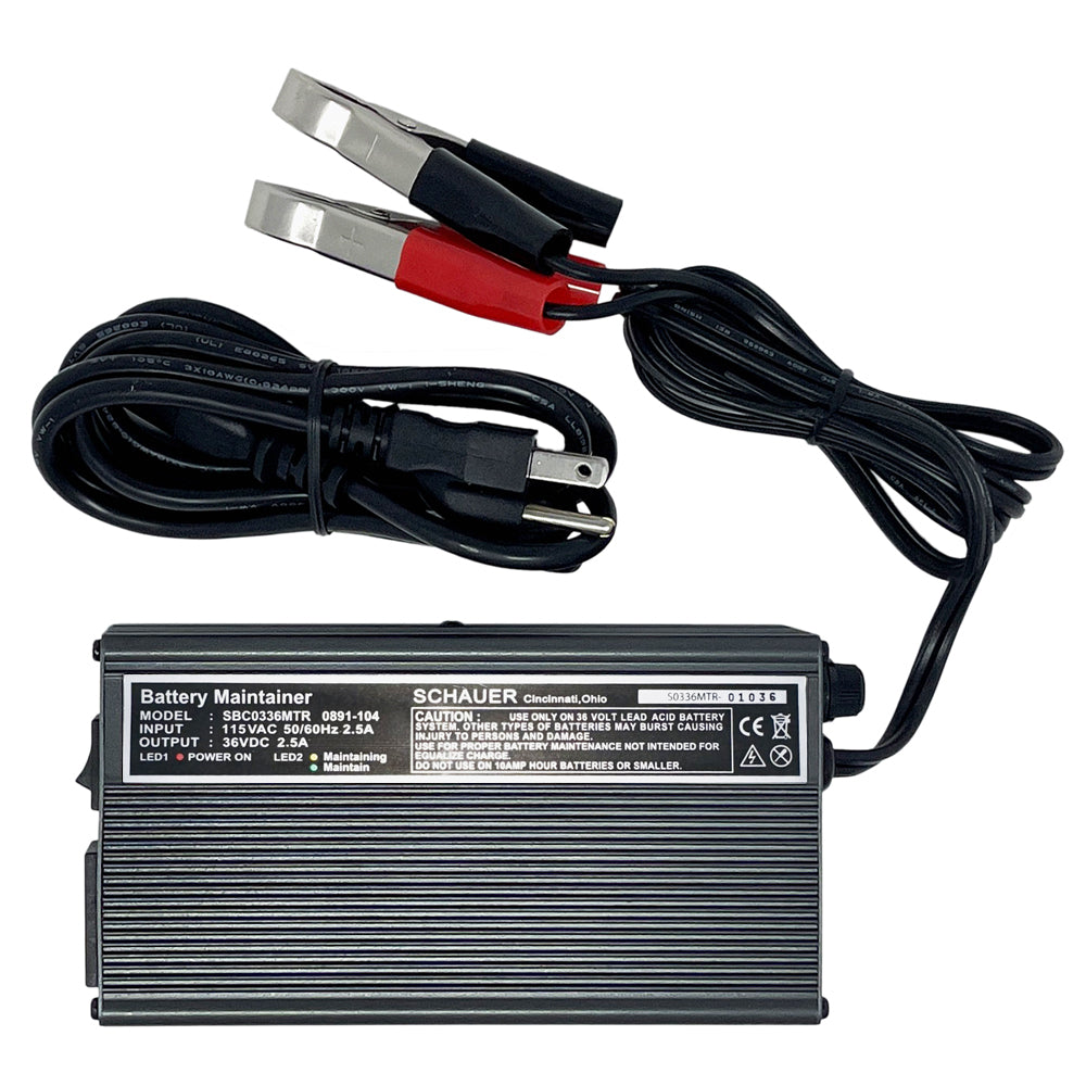 Schauer SBC0336MTR - 36V, 2.5A Electronic Battery Maintainer with Battery Clips