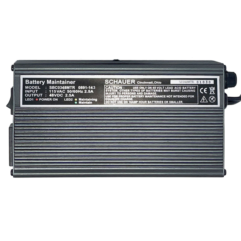 Schauer SBC0348MTR - 48V, 2.5A Electronic Battery Maintainer with Battery Clips