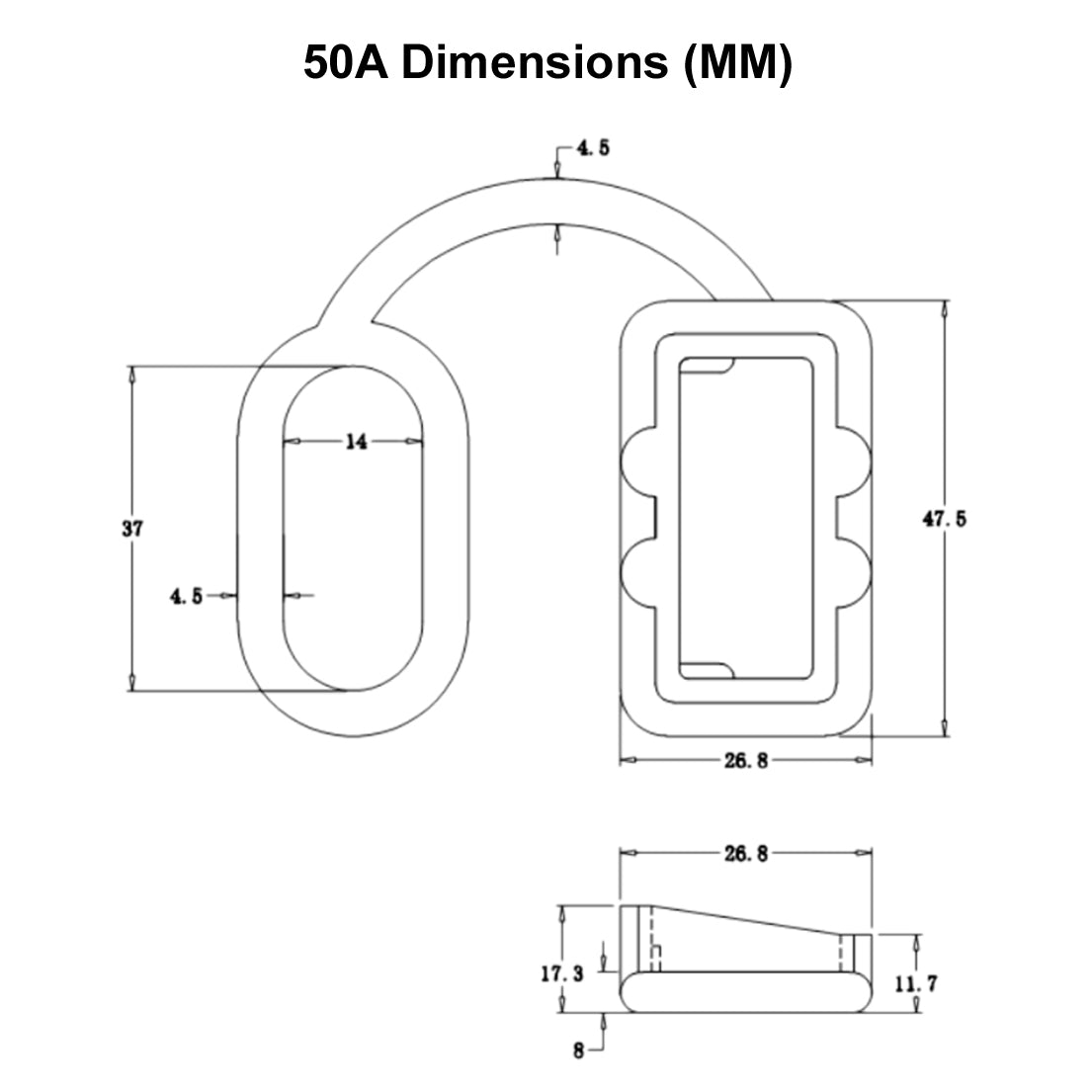 SED® Red Rubber Dust Cover w/Loop, Multiple Sizes - Anderson SB Connector Compatible