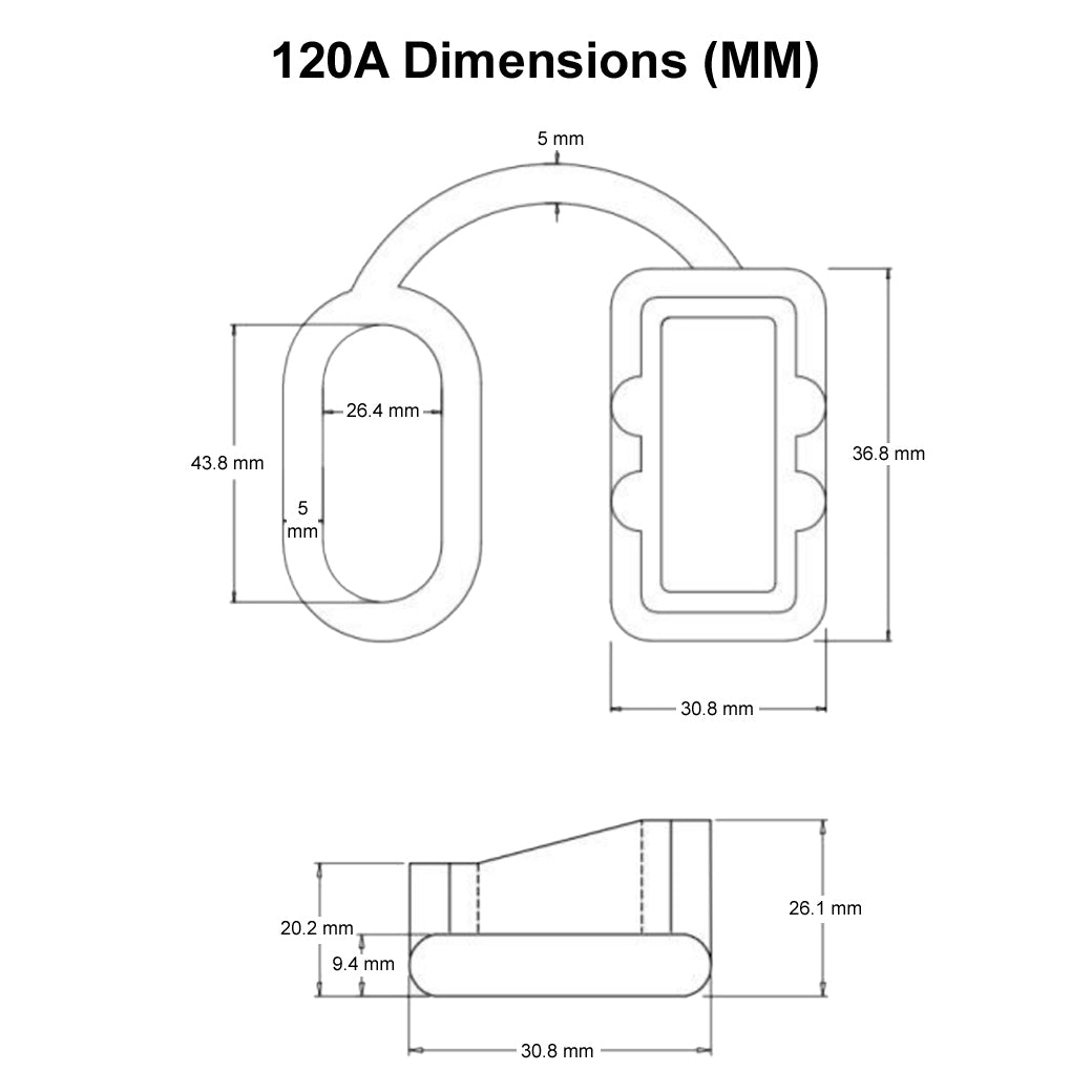 SED® Red Rubber Dust Cover w/Loop, Multiple Sizes - Anderson SB Connector Compatible