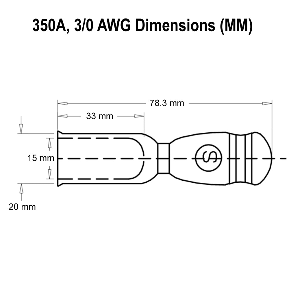 SED® 350A Contact Terminal for Industrial Connectors, Multiple Wire Sizes - Compatible with Anderson SB350 Connectors