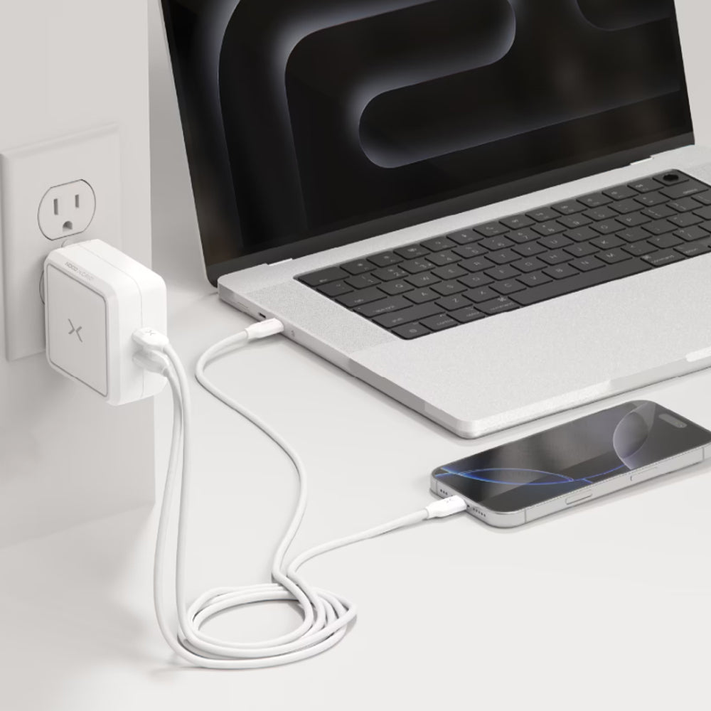 NOCO X100W - 100W 2-Port USB-C Charger with GaN Fast Charging - White