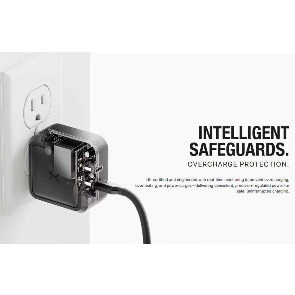 NOCO X65B - 65W 2-Port USB-C Charger with GaN Fast Charging - Black