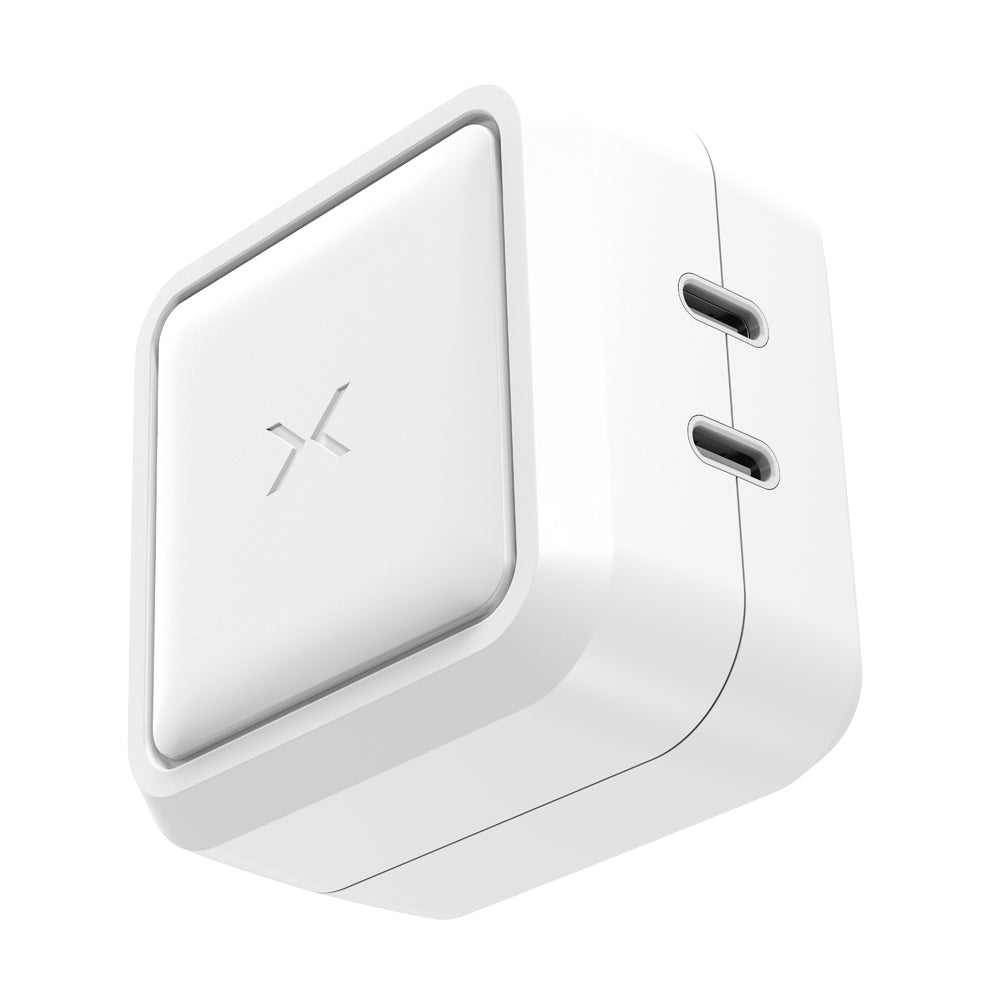 NOCO X65W - 65W 2-Port USB-C Charger with GaN Fast Charging - White