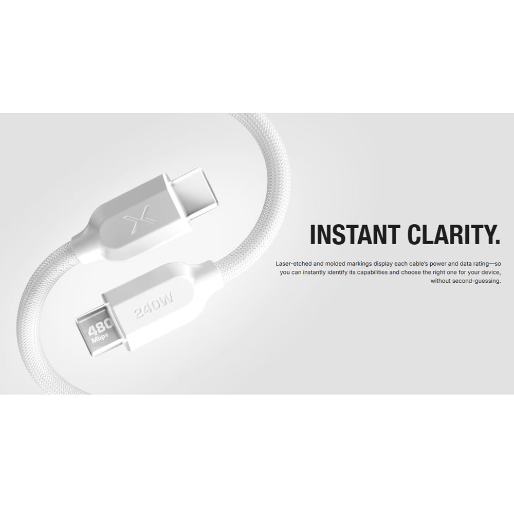 NOCO XC1W - 240W USB-C Cable, 3-Foot - White