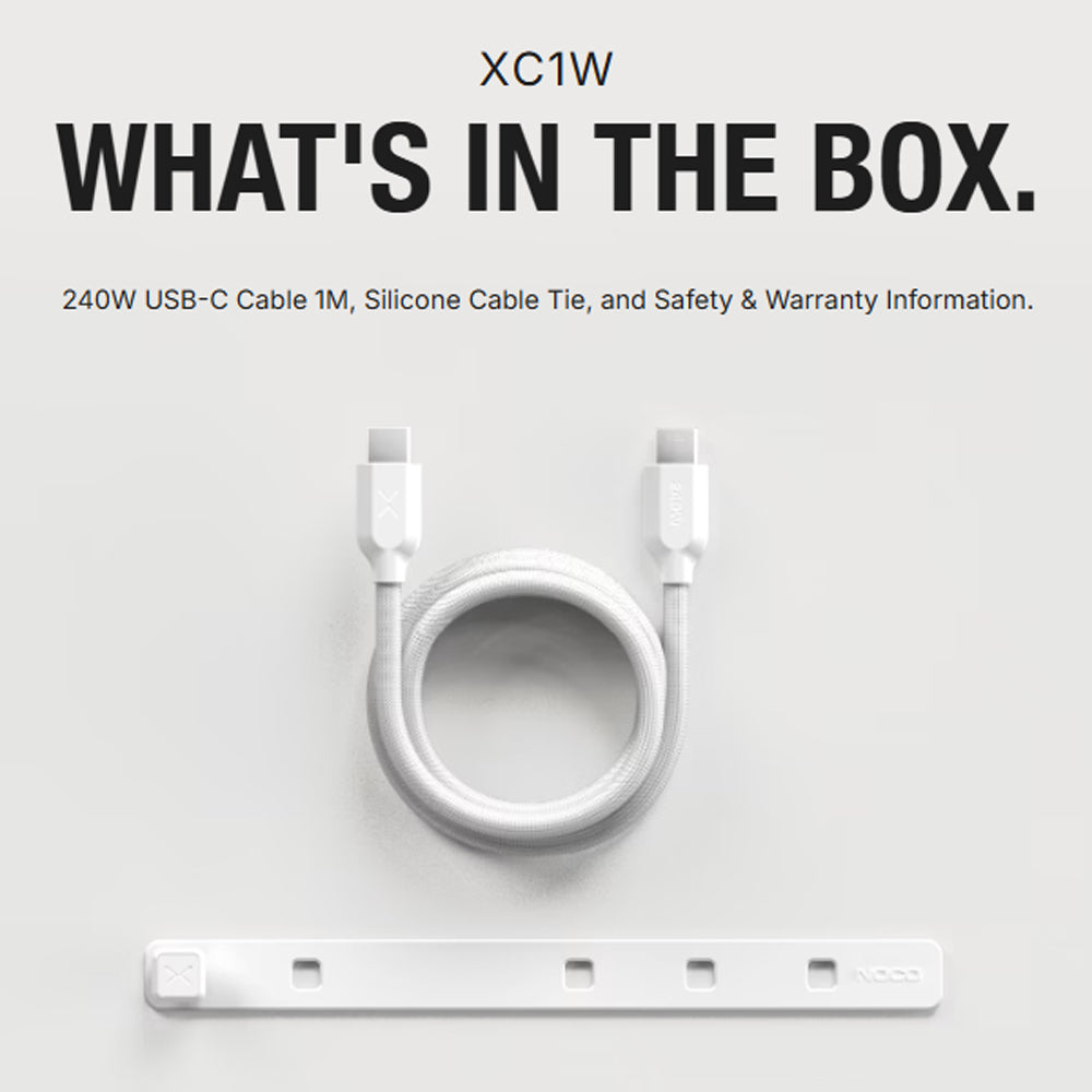 NOCO XC1W - 240W USB-C Cable, 3-Foot - White
