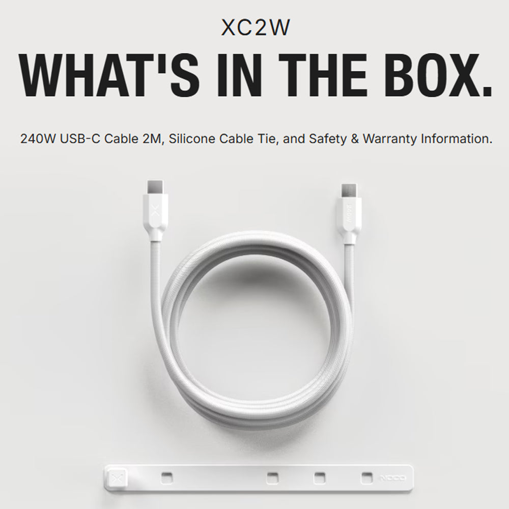 NOCO XC2W - 240W USB-C Cable, 6.5-Foot - White