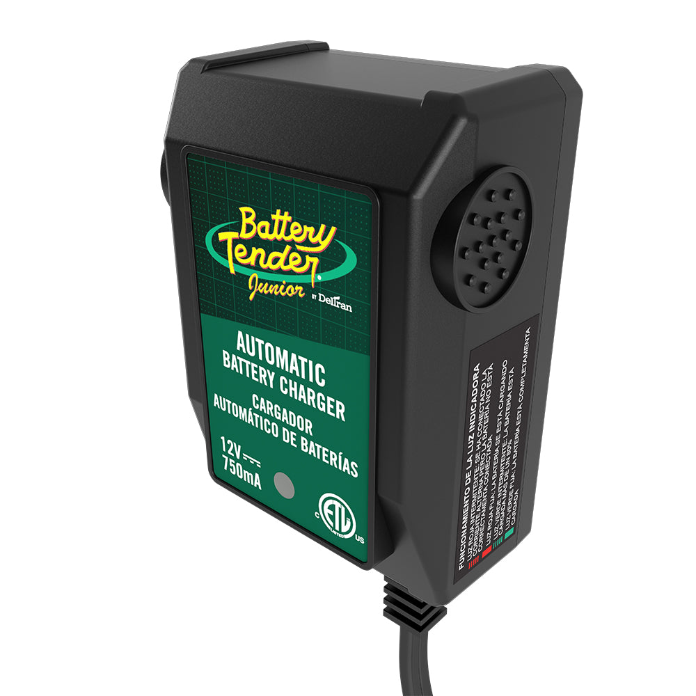 021-0123 - Battery Tender® Jr. 12V - 750mA w/Ring Terminals & Clips