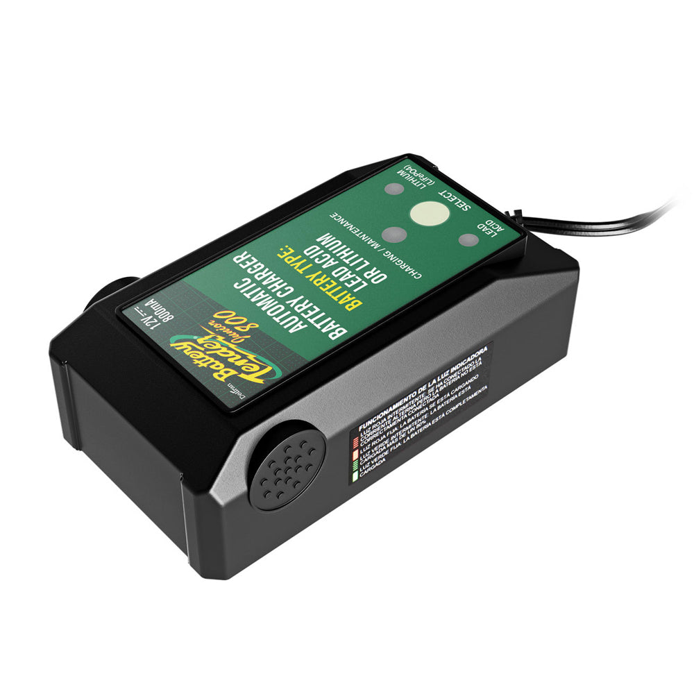 022-0199-DL-WH - Battery Tender® 12V, 800mA Lead Acid/Lithium Selectable Battery Charger