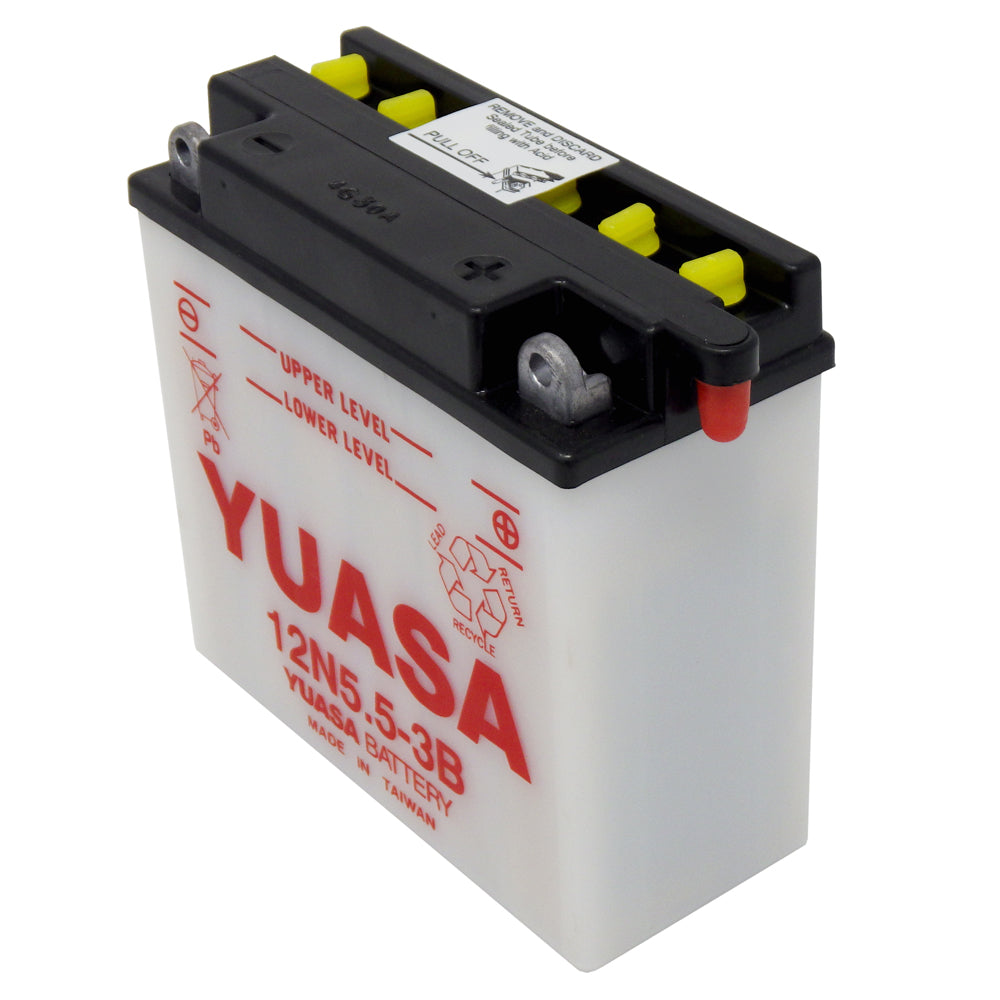 12N5.5-3B Conv 12V MC Battery, Dry Charged 5.5 AH, M2255B