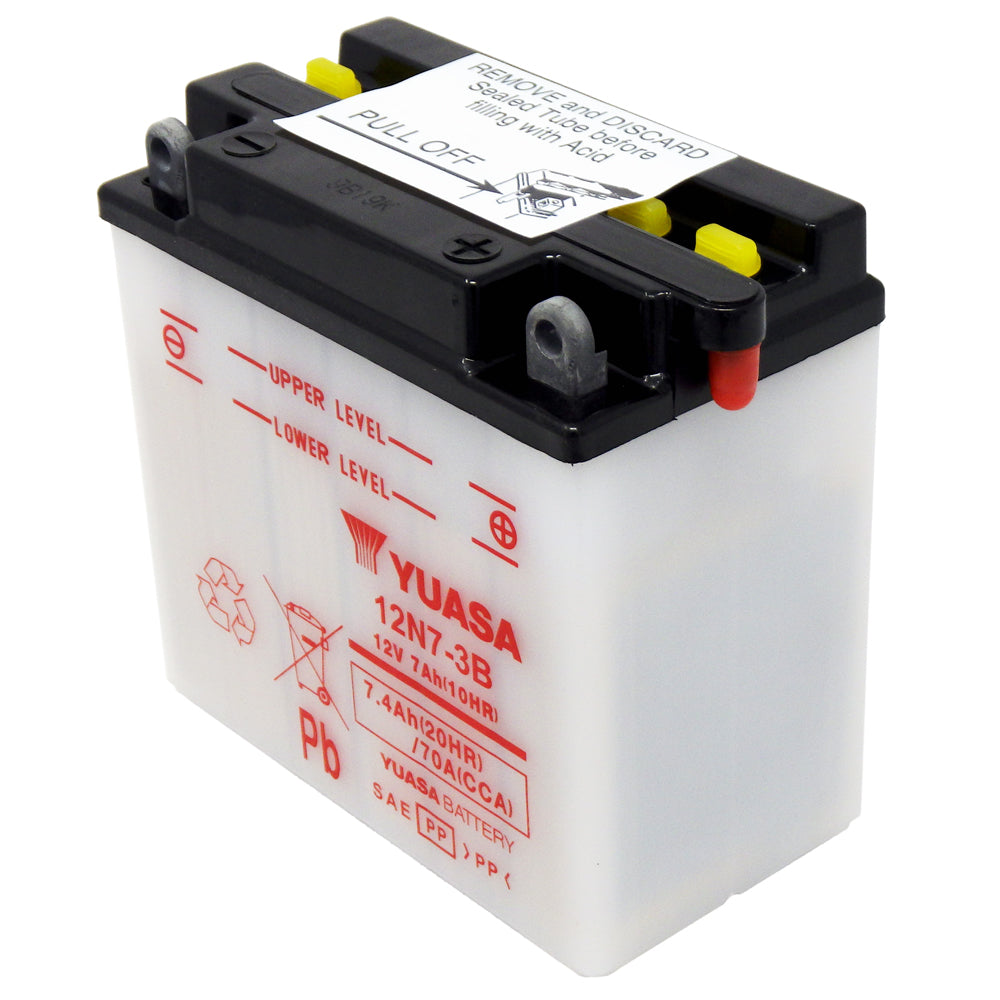 12N7-3B Conv 12V MC Battery, Dry Charged 7 AH, M2273B