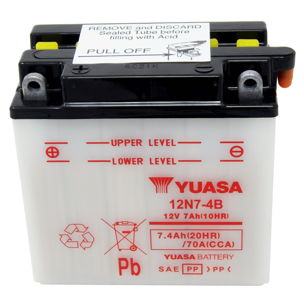 12N7-4B Conv 12V MC Battery, Dry Charged 7 AH, M2270B