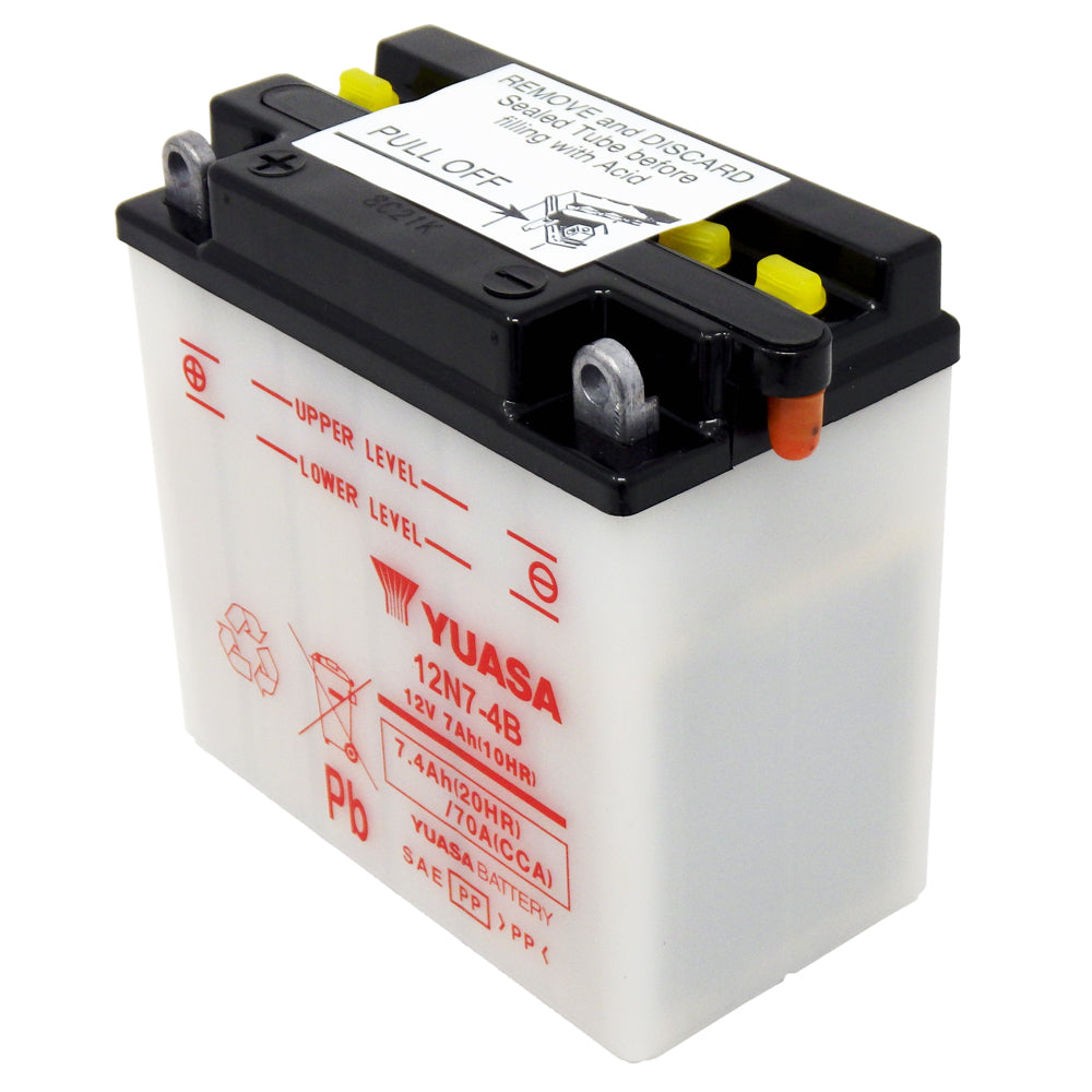 12N7-4B Conv 12V MC Battery, Dry Charged 7 AH, M2270B