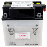 12N7D-3B Conv 12V MC Battery, Dry Charged 7 AH, M227DB