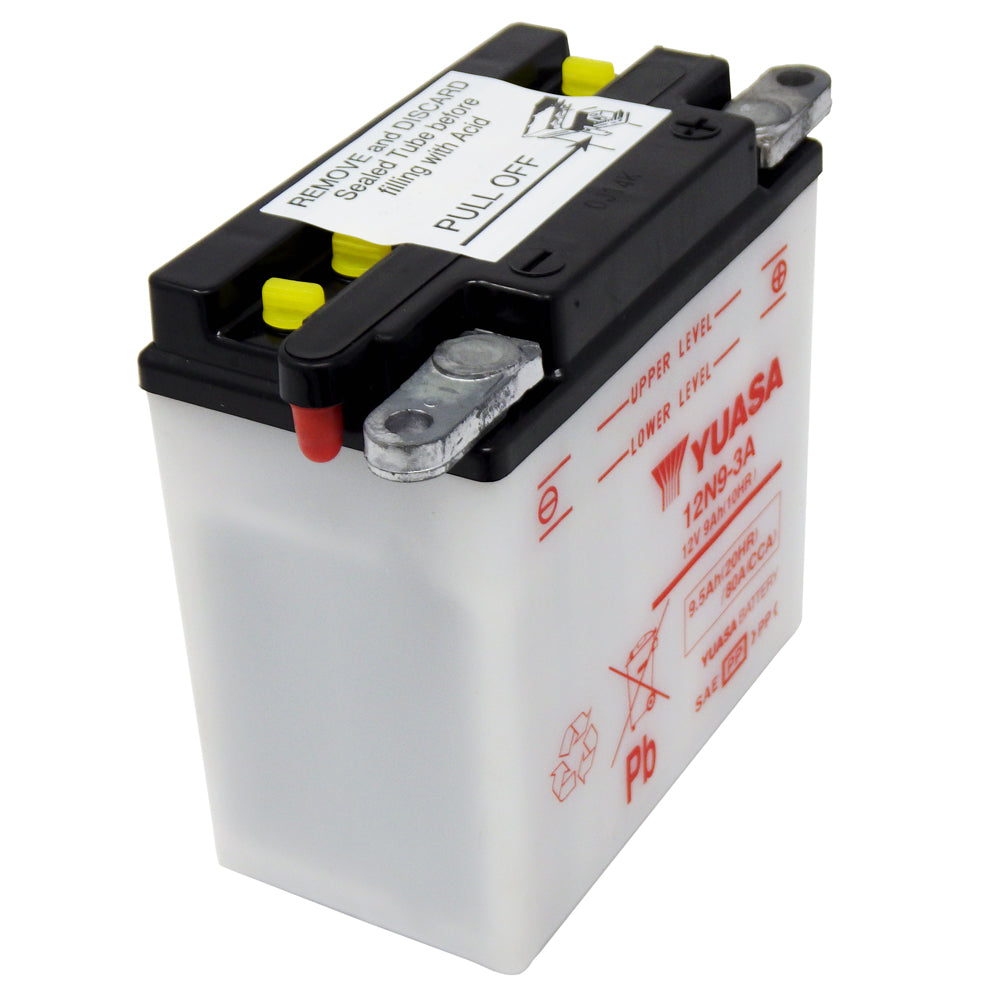 12N9-3A DISCONTINUED Conv 12V MC Battery, Dry Charged 9 AH, M2293A