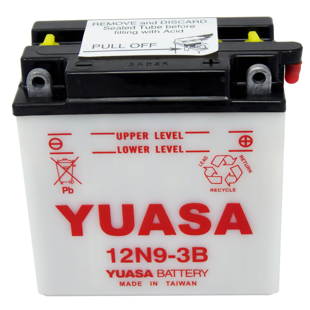 12N9-3B Conv 12V MC Battery, Dry Charged 9 AH, M2293B