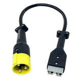 207000096 - Schauer Golf Car Charger Adapter - SB50 Gray to Star Car 36V 3-Pin (Yellow)