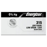 Energizer 315 Silver Oxide Button Cell, 1.55V Low Drain - ea (5 per strip)