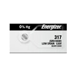 Energizer 317 Silver Oxide Button Cell, 1.55V Low Drain - ea (5 per strip)