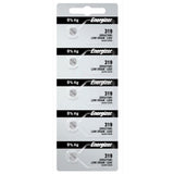 Energizer 319 Silver Oxide Button Cell, 1.55V Low Drain - Tear Strip of 5