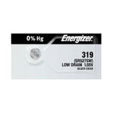 Energizer 319 Silver Oxide Button Cell, 1.55V Low Drain - ea (5 per strip)