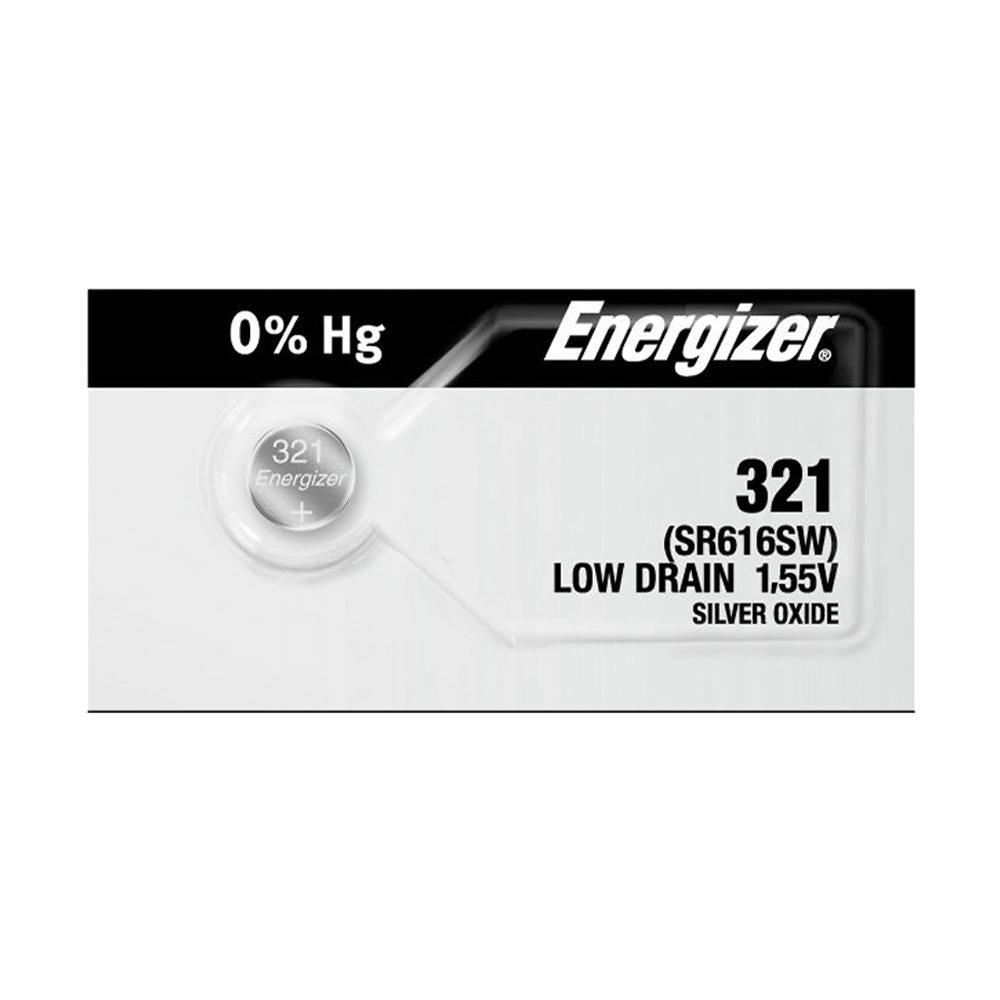Energizer 321 Silver Oxide Button Cell, 1.55V Low Drain - ea (5 per strip)