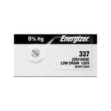 Energizer 337 Silver Oxide Button Cell, 1.55V Low Drain - ea (5 per strip)