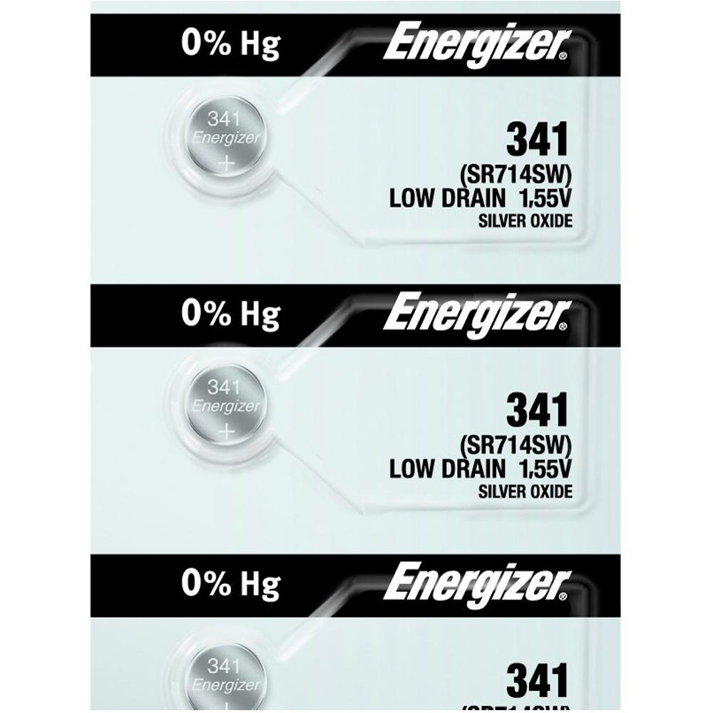 Energizer 341 Silver Oxide Button Cell, 1.55V Low Drain - Tear Strip of 5