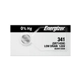 Energizer 341 Silver Oxide Button Cell, 1.55V Low Drain - ea (5 per strip)