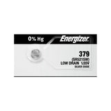 Energizer 379 Silver Oxide Button Cell, 1.55V Low Drain - each