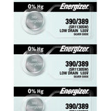 Energizer 390/389 Silver Oxide Button Cell, 1.55V Low Drain - Tear Strip of 5