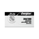 Energizer 394/380 Silver Oxide Button Cell, 1.55V Low Drain - each