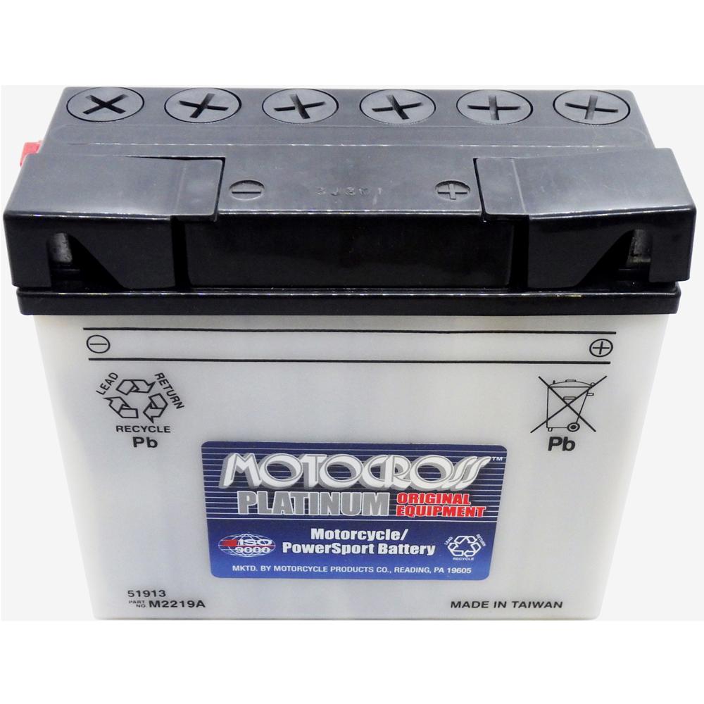 51913 High Perf Conv 12V MC Battery, Dry Charged 19 AH*, M2219A