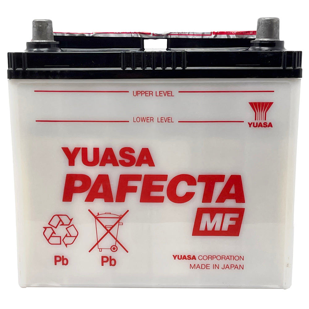 Yuasa 55B24L(S) Conventional Japanese Tractor Battery - STANDARD POSTS, Dry Charged 12V, 45AH, 410 CCA