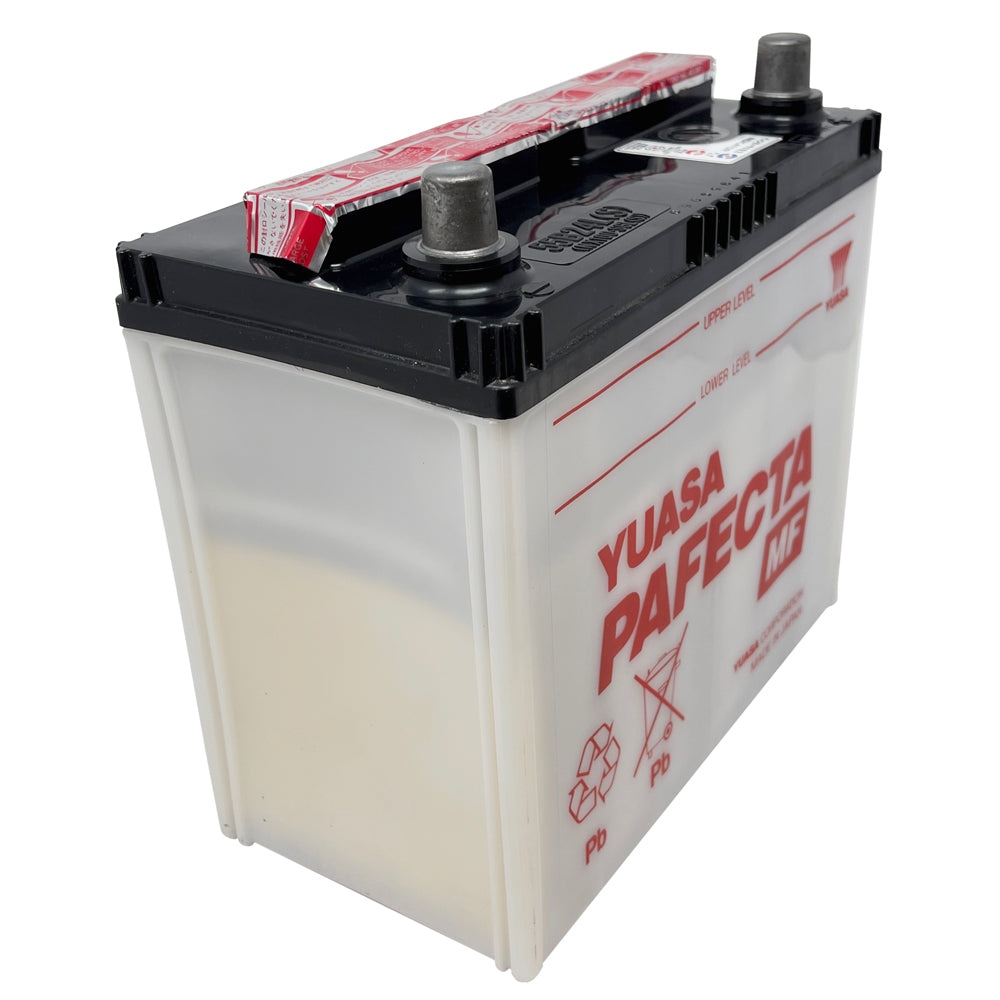 Yuasa 55B24L(S) Conventional Japanese Tractor Battery - STANDARD POSTS, Dry Charged 12V, 45AH, 410 CCA