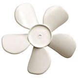 696020 - Plastic Fan Blade, White, 5 Blades, 5.56", CW, 3/16" Shaft, Press-Fit