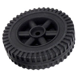 696560 - Wheel, 6" Black Hollow Plastic for Battery Chargers, fits 3/8" axle shaft