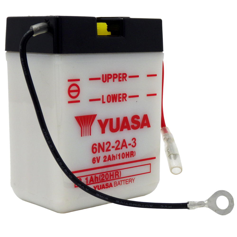 6N2-2A-3 Conv 6V MC Battery, Dry Charged, 2 AH, M2623A