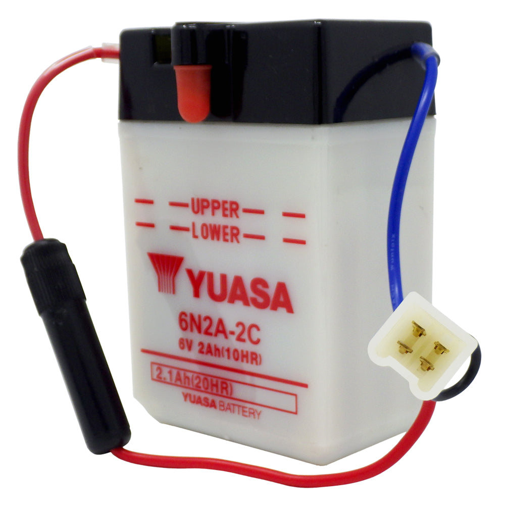 6N2A-2C Conv 6V MC Battery, Dry Charged, 2 AH, M262AC