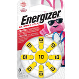 Energizer Size 10 Zinc Air Hearing Aid Battery - 8pc dispenser card