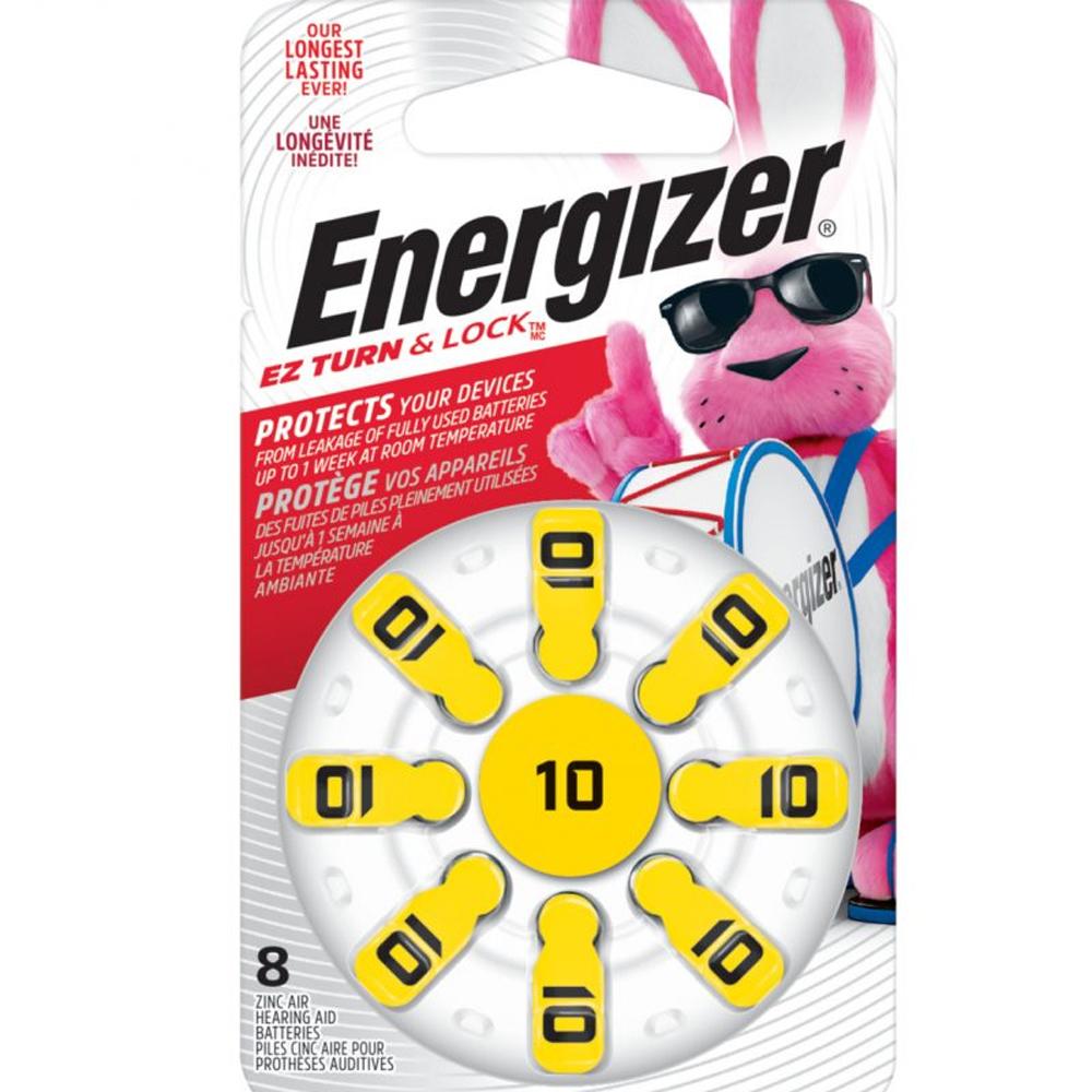 Energizer Size 10 Zinc Air Hearing Aid Battery - 8pc dispenser card