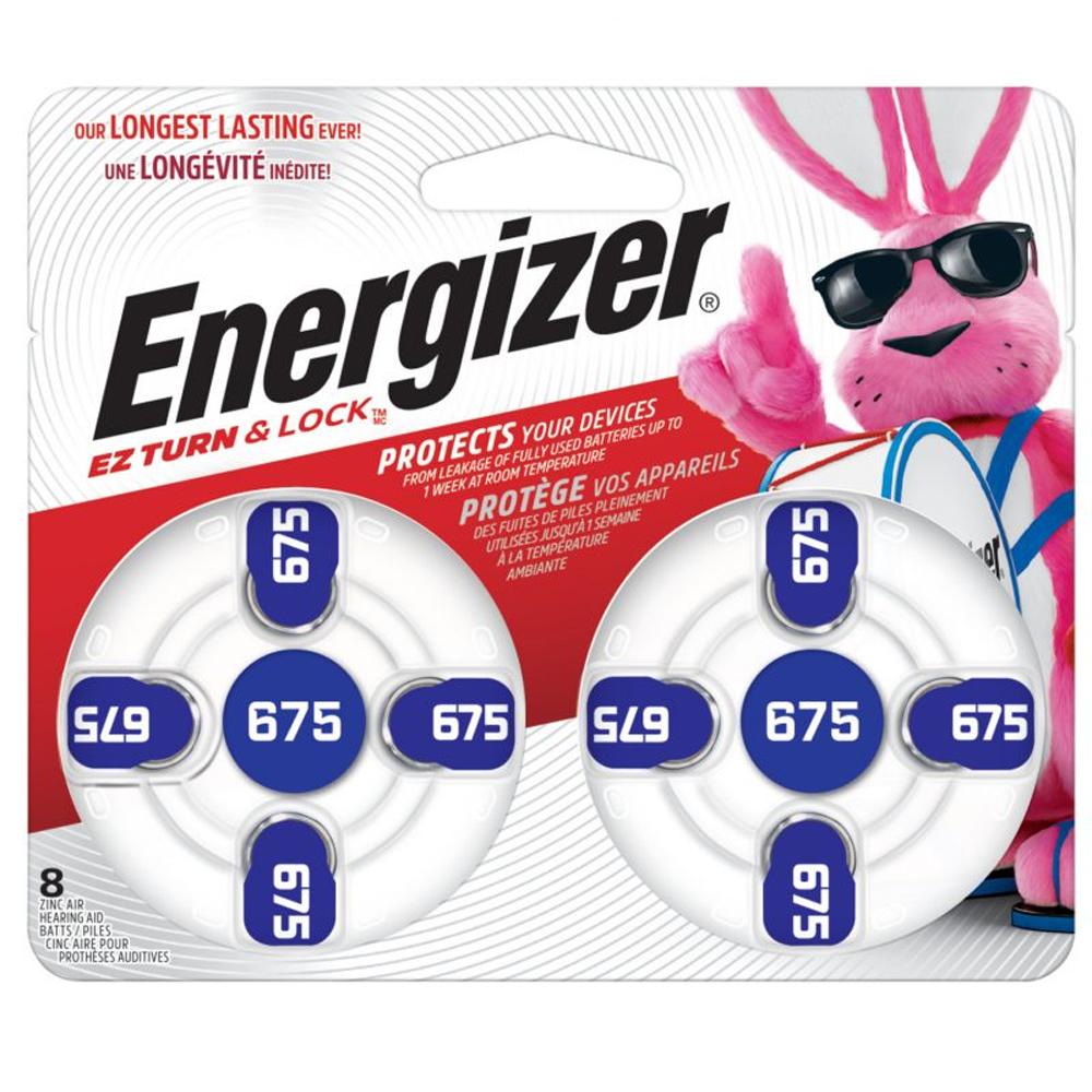 Energizer Size 675 Zinc Air Hearing Aid Battery - 8pc dispenser card