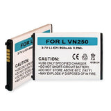 Cell Phone Battery - LG VN250/COSMOS LI-ION 850mAh