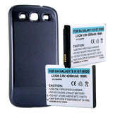 Cell Phone Battery - SAMSUNG GALAXY S III 4200mAh EXTENDED BATTERY W/ NFC & SILVR CVR